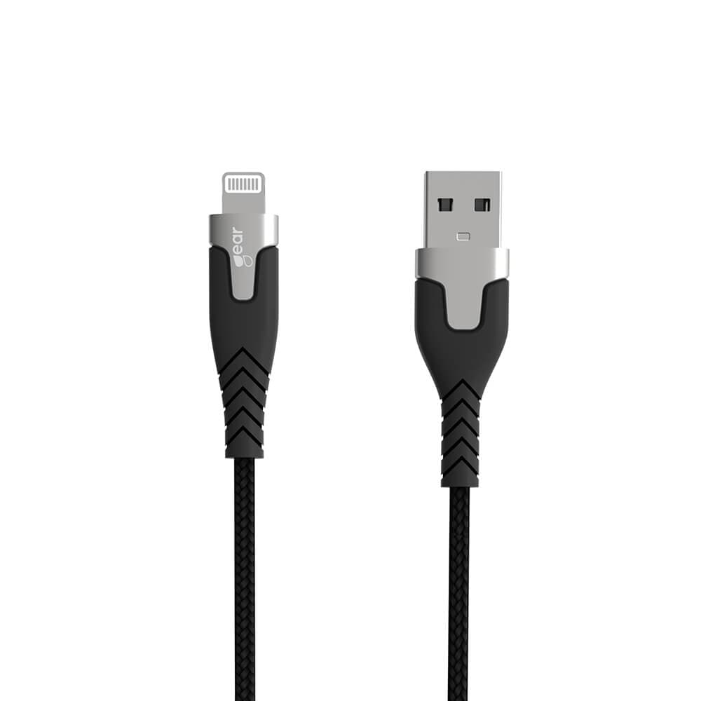 GEAR - Laddkabel PRO USB-A till MicroUSB 1.5m Svart Kevlarkabel med Metalkopplingar