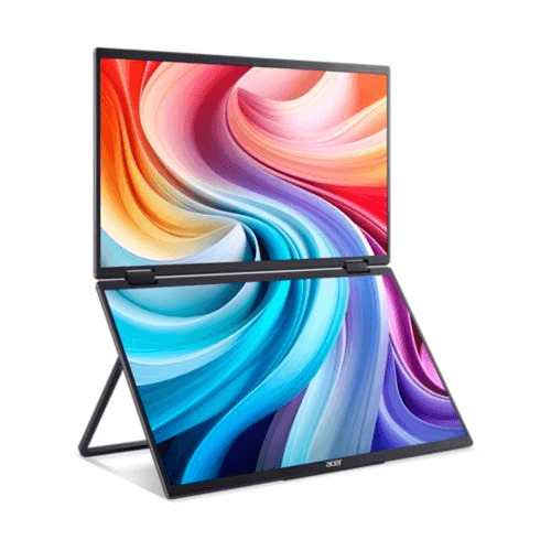Acer - dobbel sammenleggbar bærbar skjerm 2x 15.6" IPS - PD163Q