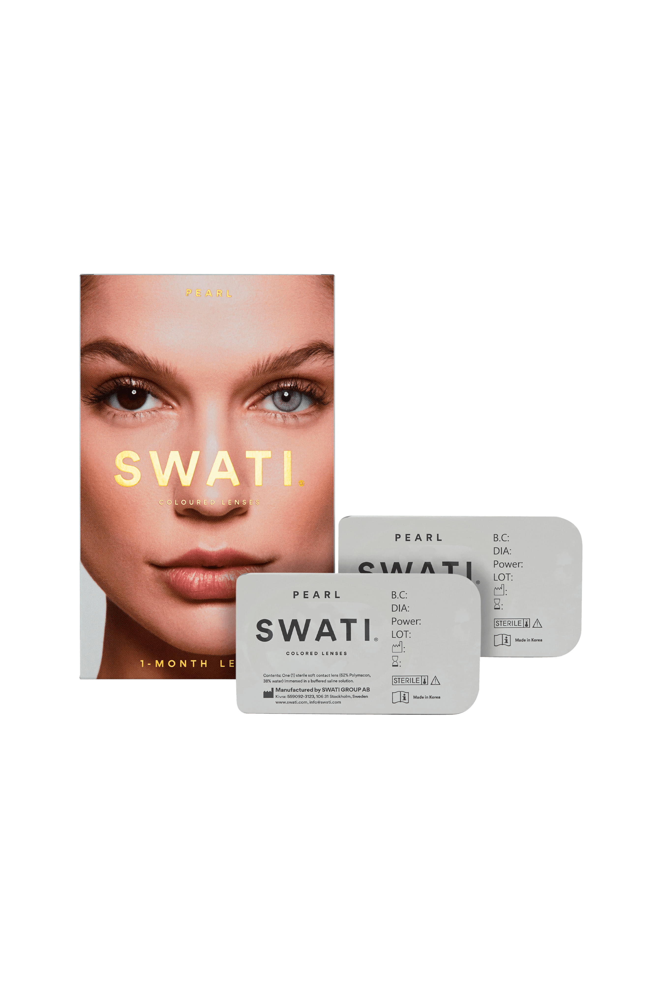 Pearl kosmetiske 1-månedslinser