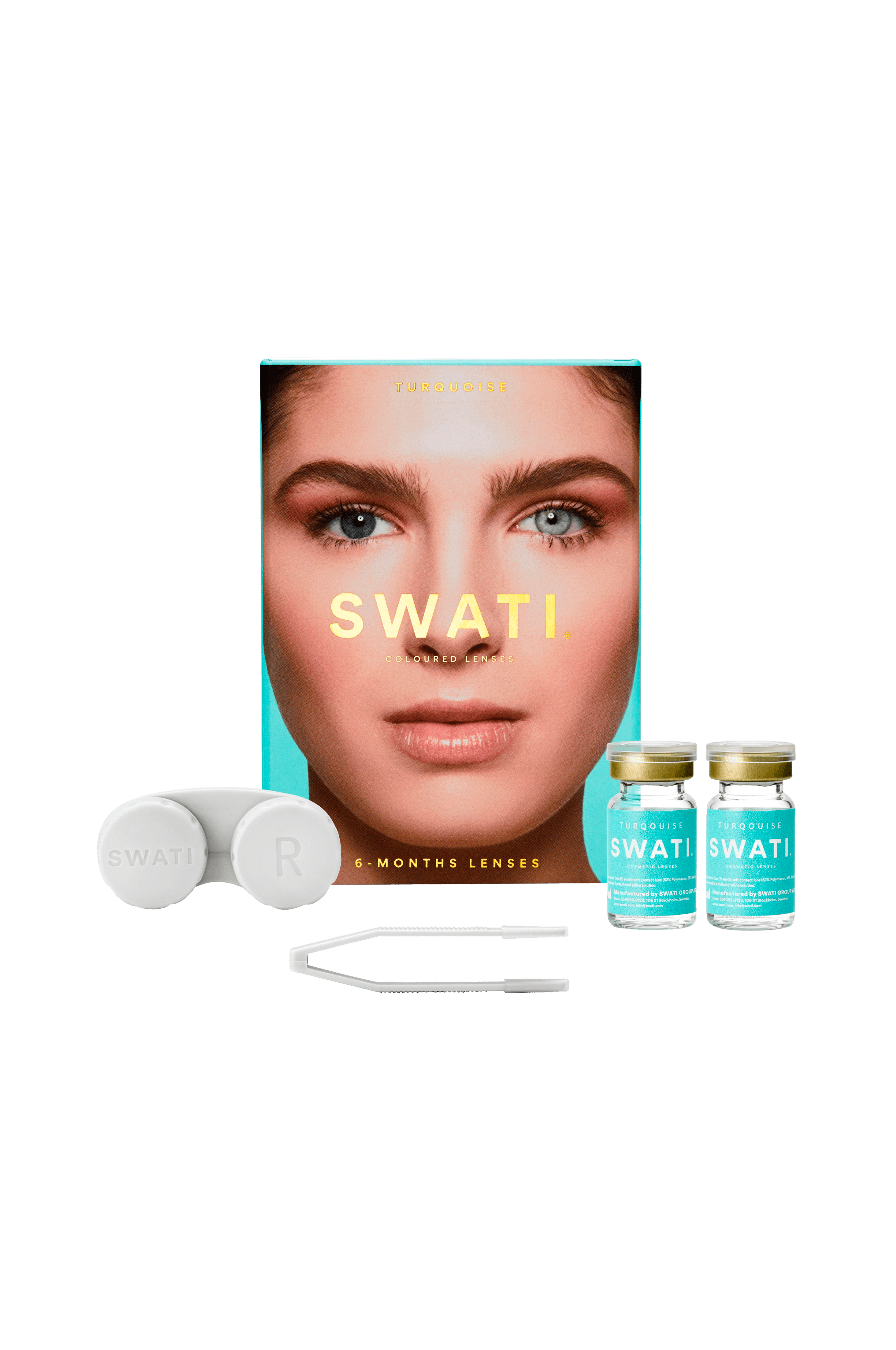Turquoise 6-måneders kosmetiske linser