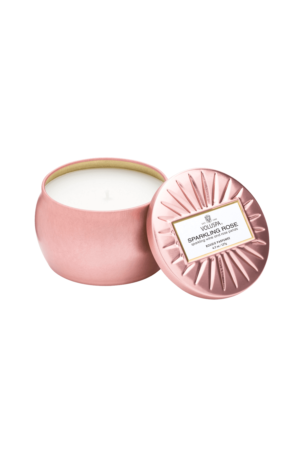 Sparkling Rose- Petite Tin Candle 25H