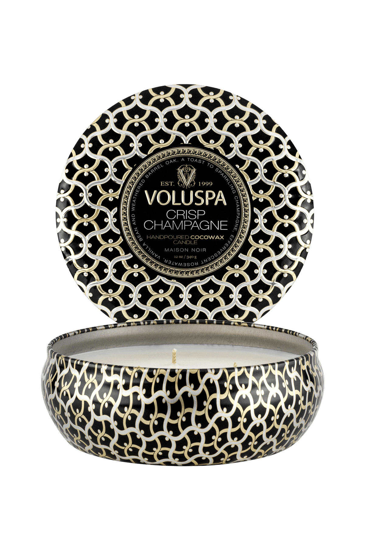 Crisp Champagne- 3-Wick Tin Candle 40H