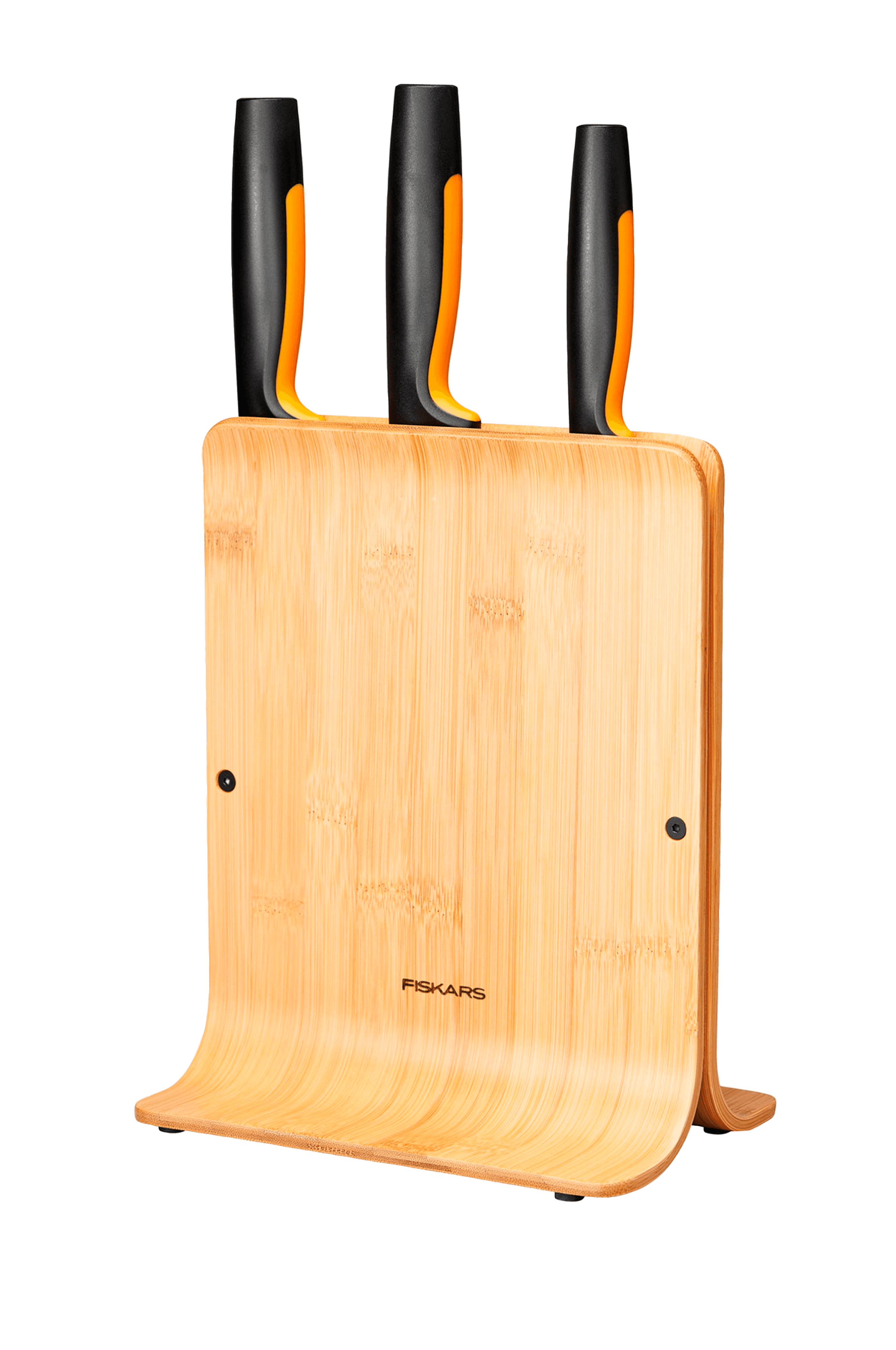 Knivblokk i bambus med 3 kniver