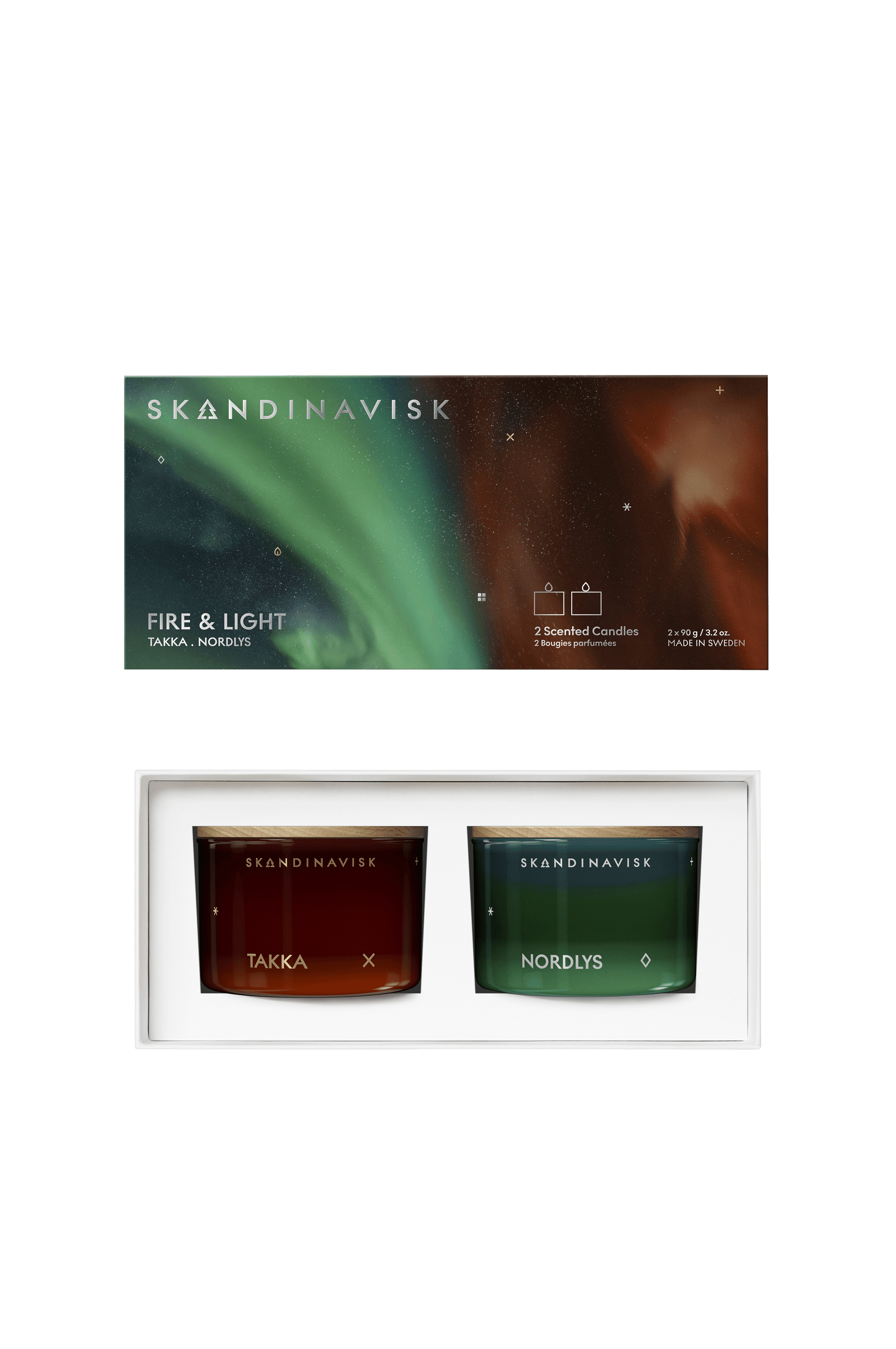 Fire & Light Mini Candle Giftset 2 X 90G