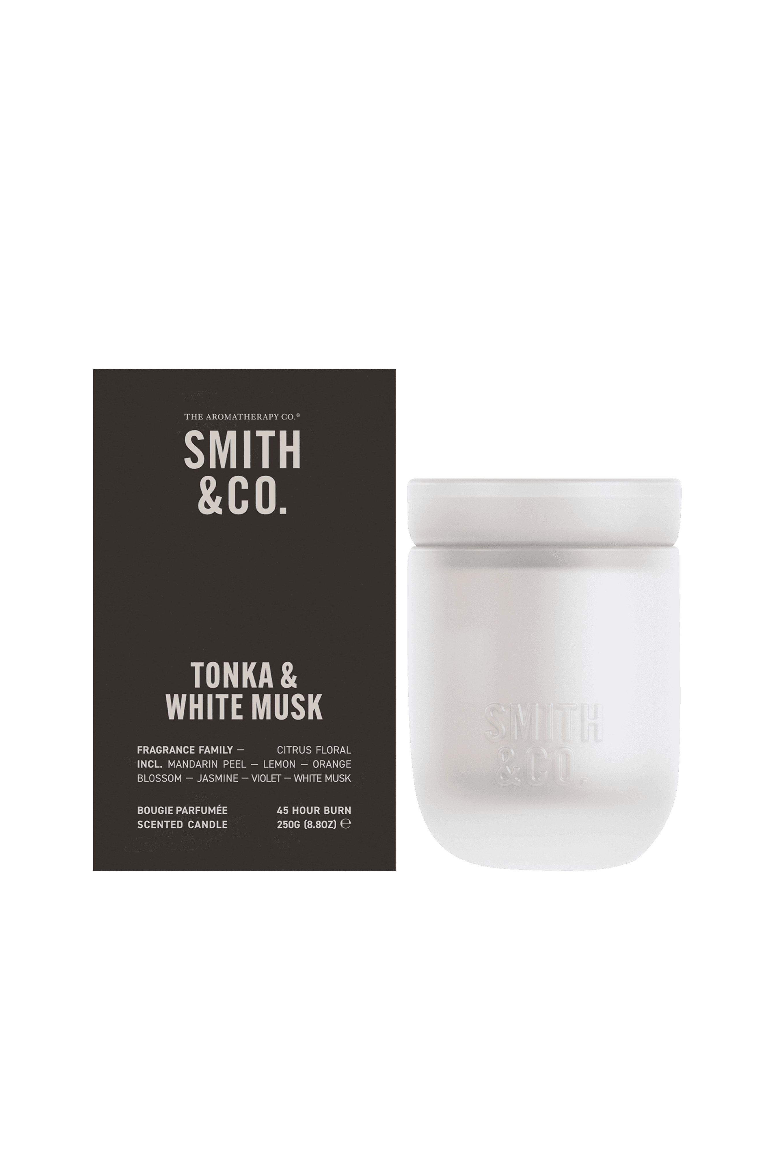 Tonka & White Musk Scented Candle 250 g 50 timer