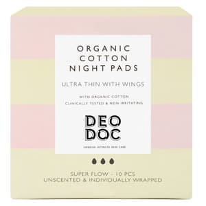 DeoDoc Organic Cotton Night Pads 10pcs