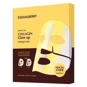 EQQUALBERRY Collagen Glow Up Hydrogel Mask 4Sheets