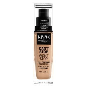 NYX Professional Makeup Can't Stop Won't Stop Full Coverage Foundation Soft Beige 30ml