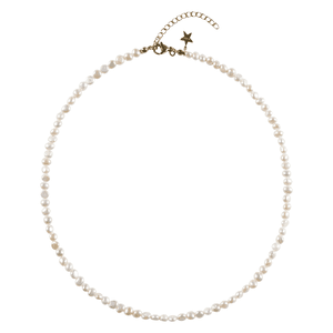 DARK Pearl Necklace White Pearl 4mm 45cm