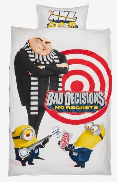 Sengesett MINIONS 140x200 hvit