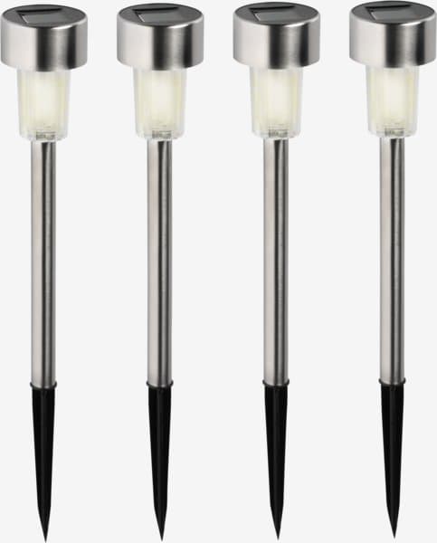Solcellelampe ALK Ø6xH37cm 4stk/pk