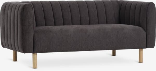Sofa MAGLEBY 2,5-seter mørk brun stoff