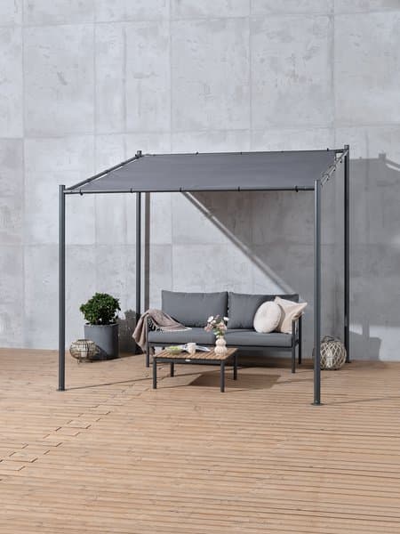 Paviljong ODDERMOSE B2,5xL2,5xH2,5m grå