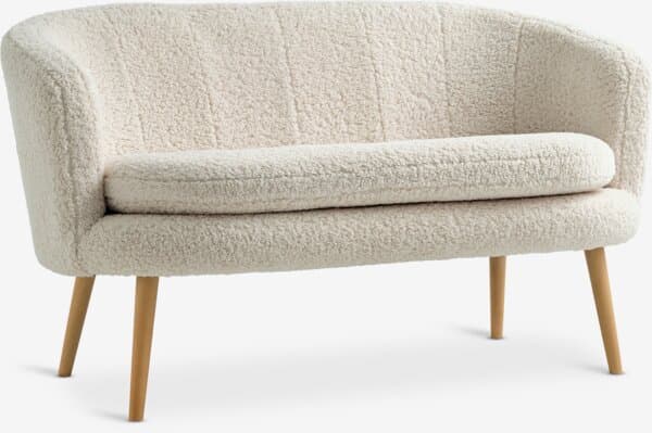 Sofa GISTRUP 2-seter offwhite teddystoff
