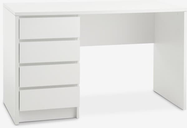 Skrivebord LIMFJORDEN 60x120 4 skuffer hvit
