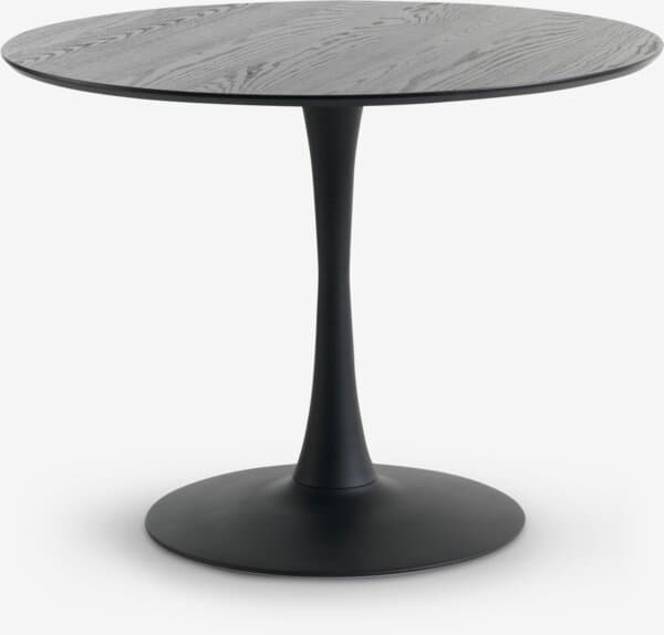 Spisebord RINGSTED Ø100 svart askefinér