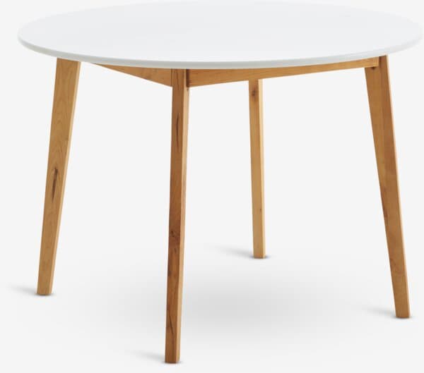 Spisebord JEGIND Ø105 natur/hvit