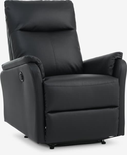Recliner ABILDSKOV elektrisk svart imitert skinn