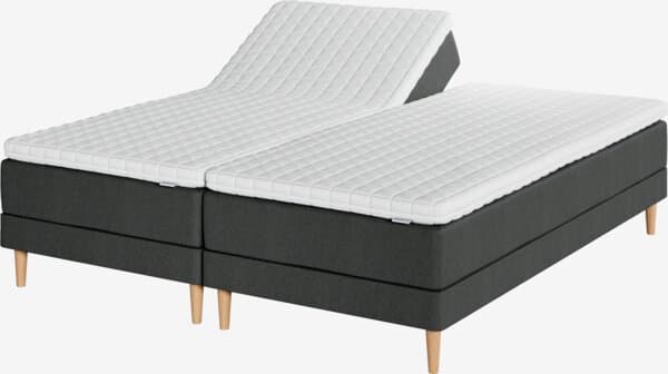 Regulerbar seng 160x200 BJORSUND + MURU grå-40 Fast