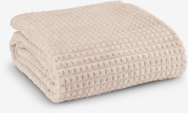 Fleecepledd HAGTORN 140x200 beige