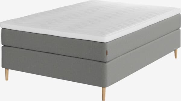 Kontinentalseng 140x200 HEMLA + RESA grå-23 Medium