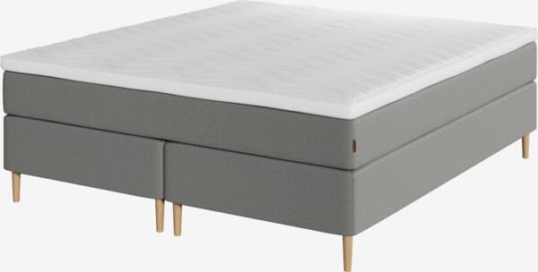 Kontinentalseng 160x200 HEMLA+TOSEN grå-23 Medium