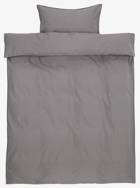 Sengesett SANNE vasket bomull 140x220 grå