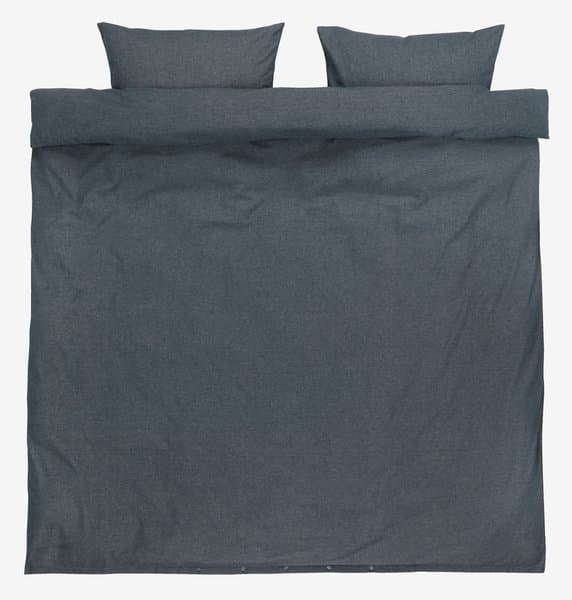 Flanellsengesett RONJA 200x220 denimblå