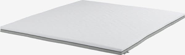 Overmadrass 160x200 WELLPUR BOKSELVI grå