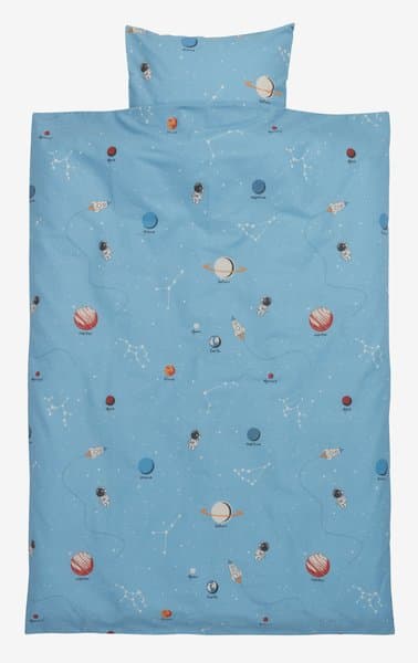 Junior sengesett SPACE 100x140 blå