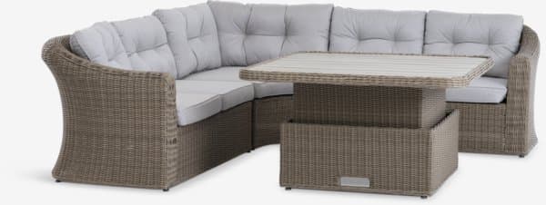 Loungesett TAMBOHUSE 5 seter natur