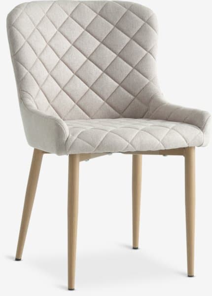 Spisestol BELLINGE sand/natur eikefarget