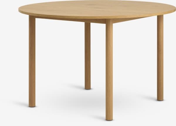 Spisebord ALSTED Ø120 natur eikefarget