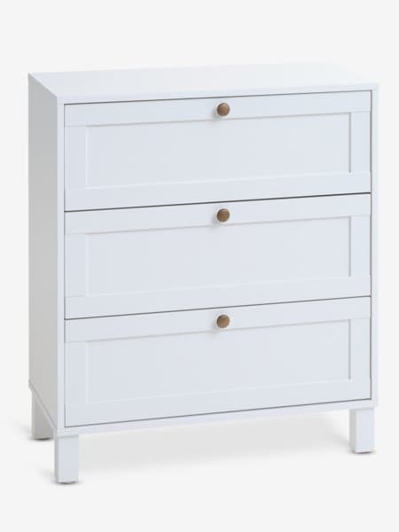 Reolmodul SKALS kommode 3 skuffer hvit