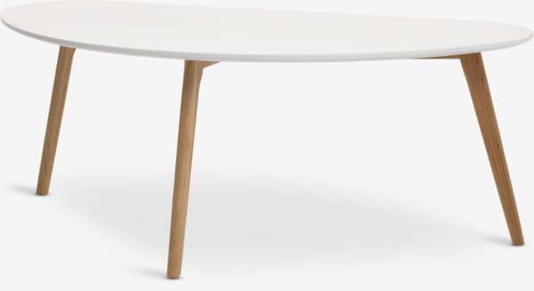 Sofabord LEJRE 60x120 hvit/natur eik