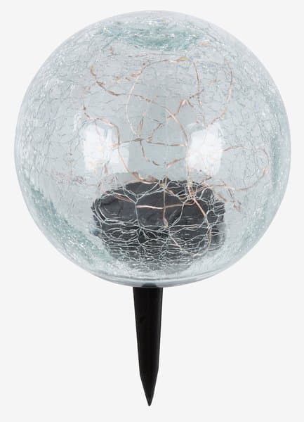 Solcellelampe HAVSVALE Ø15xH25cm klar