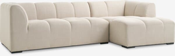 Sofa m/sjeselong ALLESE høyre beige stoff