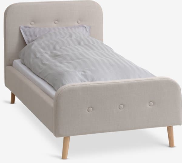 Sengeramme KONGSBERG 90x200cm beige stoff