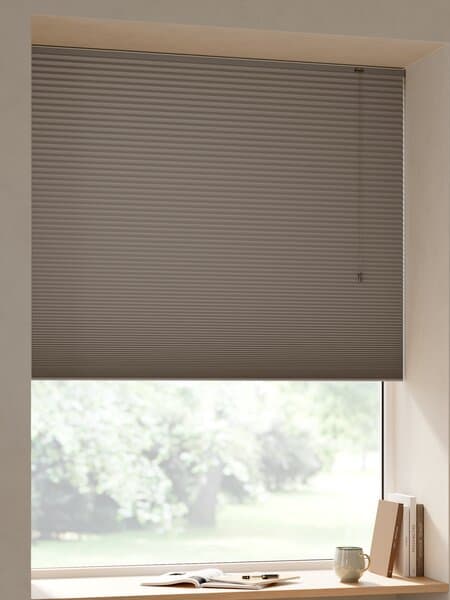 Plisségardin lystett LOSNA 90x210cm mørk sand