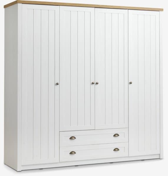 Skap MARKSKEL 212x210 hvit/natur villeikfarget