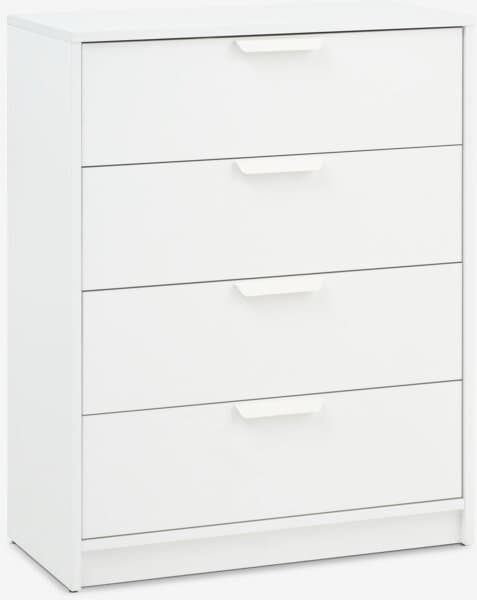 Kommode JENSLEV 4 skuffer hvit