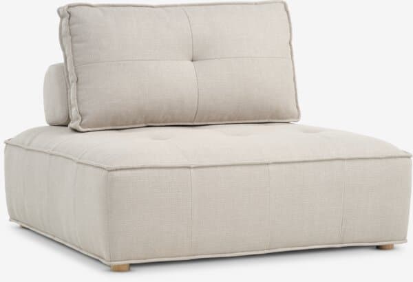 Puff DAGSTRUP m/rygg beige stoff