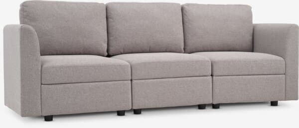 Modulsofa OKSBY 3-seter m/oppbevaring sand stoff