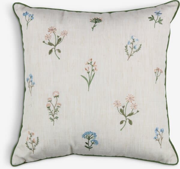 Pyntepute VALERIANA 45x45 beige/grønn