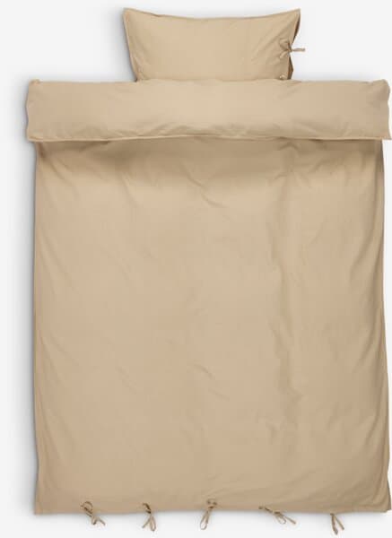 Sengesett SELMA vasket bomull 140x200 blek kaki
