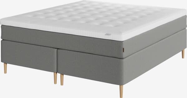 Kontinentalseng 180x200 SOKNA + VOLA grå-23 Medium