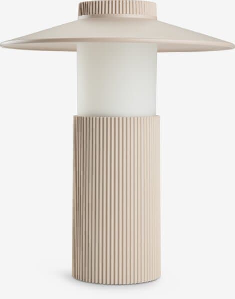 Oppladbar bordlampe SVANE Ø21xH25cm sand