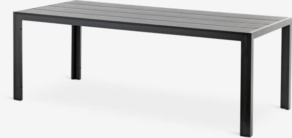Hagebord MADERUP B90xL205 svart