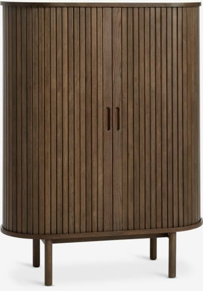 Skap LYNGVIG 90cm 2 sjalusidører mørk eik