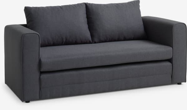 Sovesofa SKILLEBEKK mørk grå stoff